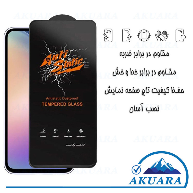 محافظ صفحه نمایش آکوآرا مدل Antistatic AKU مناسب برای گوشی موبایل سامسونگ Galaxy A54 5G / S23Fe مجموعه دو عددی