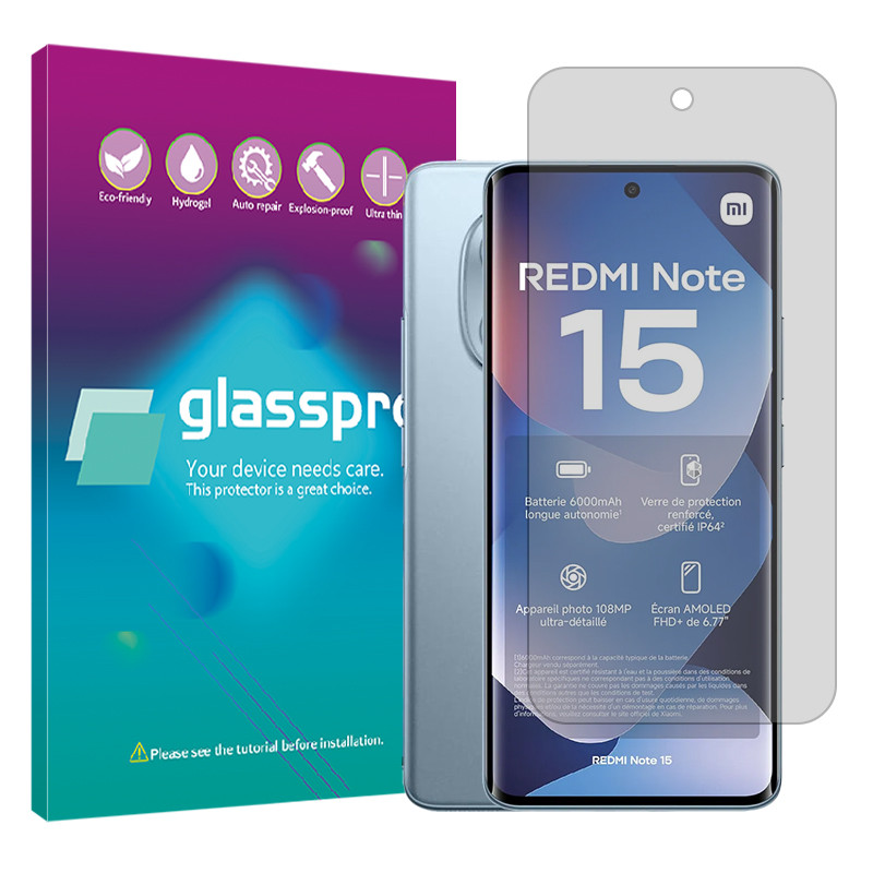 محافظ صفحه نمایش شفاف گلس پرو مدل Resistant مناسب برای گوشی موبایل شیائومی Redmi Note 15 4G