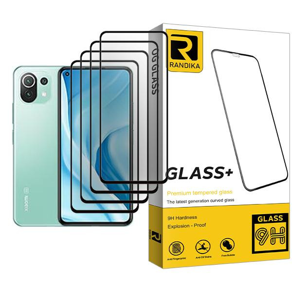 محافظ صفحه نمایش راندیکا مدل Randika Glass MIX004 مناسب برای گوشی موبایل شیائومی Mi 11 Lite 5G بسته چهار عددی