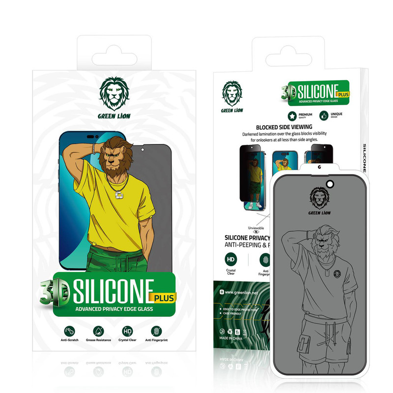 محافظ صفحه نمایش حریم شخصی گرین مدل Silicone Privacy-HD Plus مناسب برای گوشی موبایل اپل iPhone 14