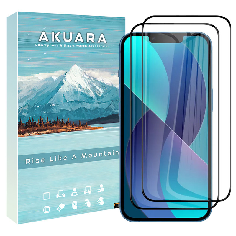 محافظ صفحه نمایش آکوآرا مدل AKU fl2 مناسب برای گوشی موبایل اپل iPhone 13 / 13 Pro / 14 مجموعه دو عددی