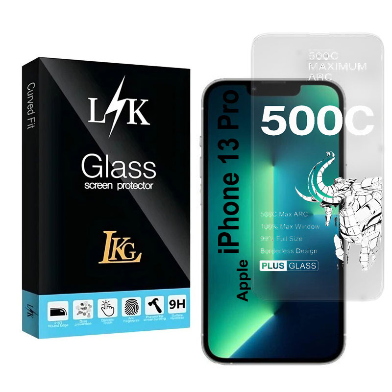 محافظ صفحه نمایش شیشه ای ال کا جی مدل 500C-LK مناسب برای گوشی موبایل اپل iPhone 13 Pro