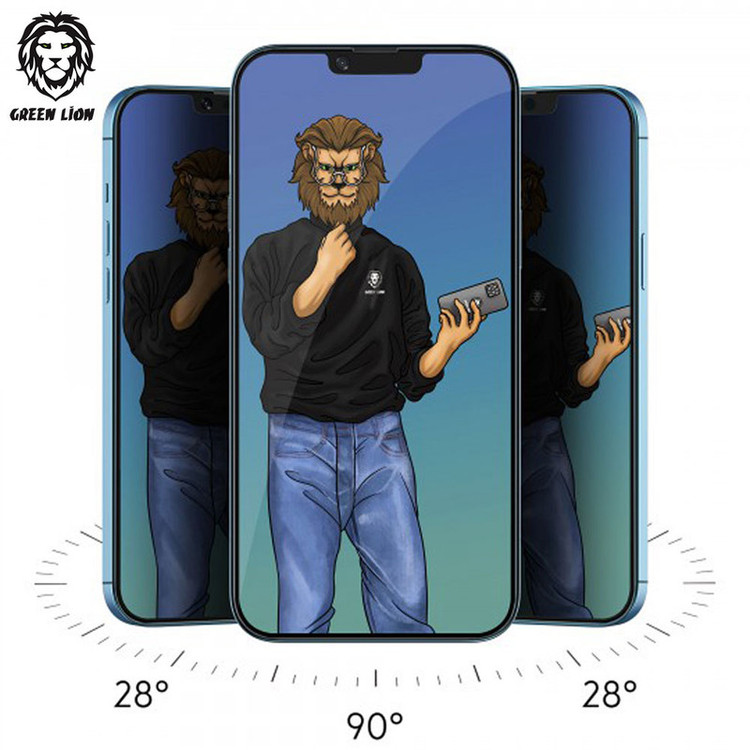 محافظ صفحه نمایش حریم شخصی گرین مدل Steve Privacy مناسب برای گوشی موبایل اپل iPhone 14 Plus