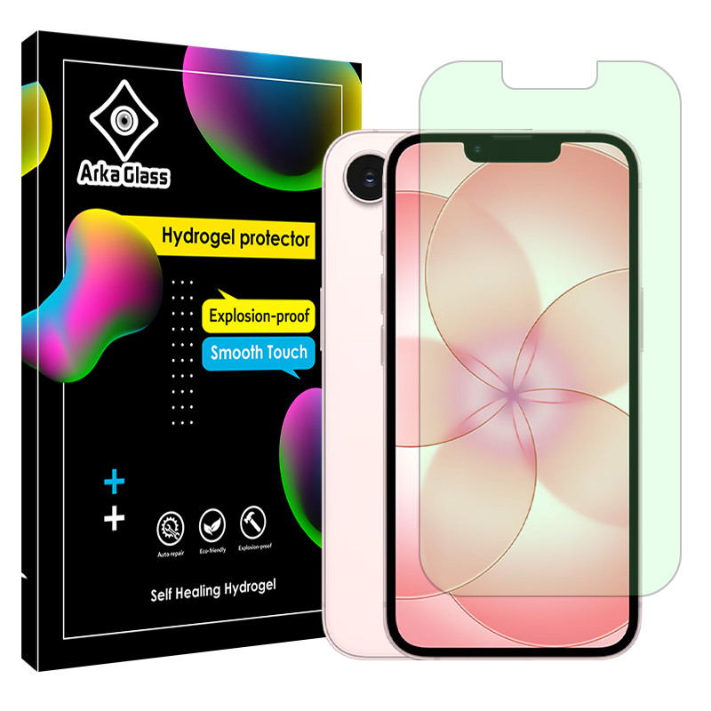 محافظ صفحه نمایش آرکا گلس مدل هیدروژلی مناسب برای گوشی موبایل اپل iPhone 17e