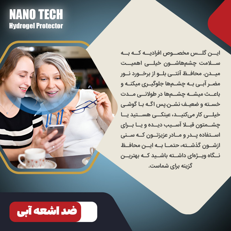 محافظ صفحه نمایش آنتی بلو نانو تک مدل Tough مناسب برای گوشی موبایل اپل iPhone 13