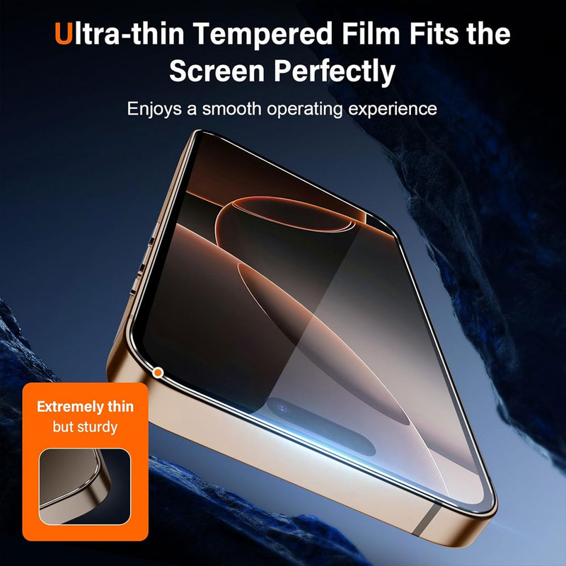 محافظ صفحه نمایش آسان نصب آکوآرا مدل EZ Install مناسب برای گوشی موبایل اپل iPhone 16 Pro Max