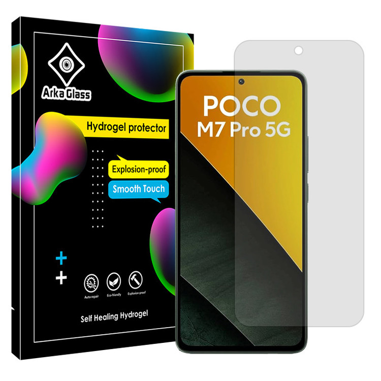 محافظ صفحه نمایش شفاف آرکا گلس مدل Tough مناسب برای گوشی موبایل شیائومی Poco M7 Pro 5G