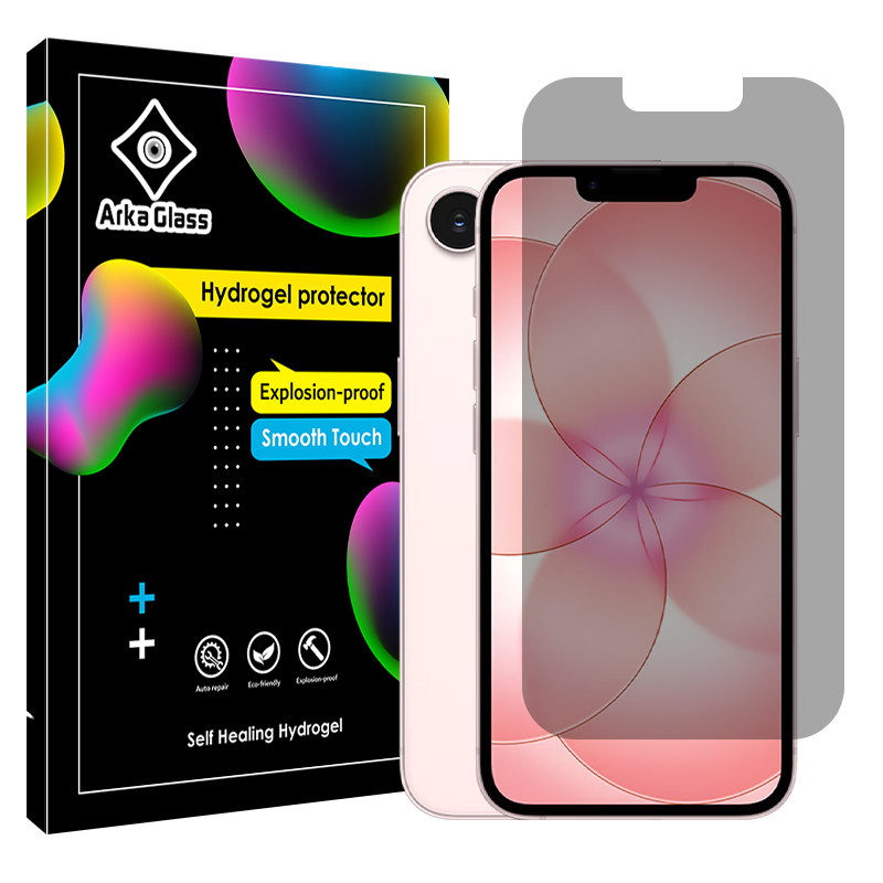 محافظ صفحه نمایش حریم شخصی آرکا گلس مدل هیدروژلی مناسب برای گوشی موبایل اپل iPhone 17e