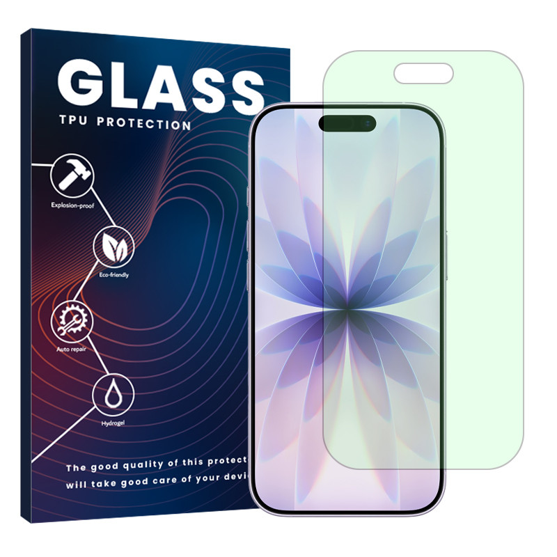 محافظ صفحه نمایش گلس مدل گرین لایت مناسب برای گوشی موبایل اپل iPhone 17