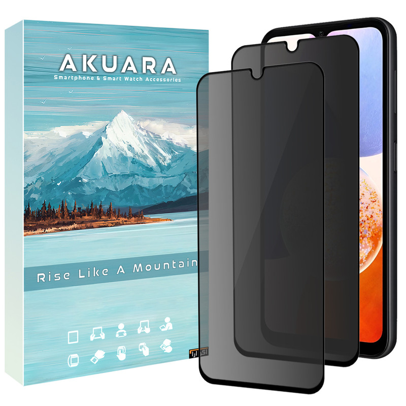 محافظ صفحه نمایش حریم شخصی آکوآرا مدل PRV AKU مناسب برای گوشی موبایل سامسونگ Galaxy A23 مجموعه دو عددی