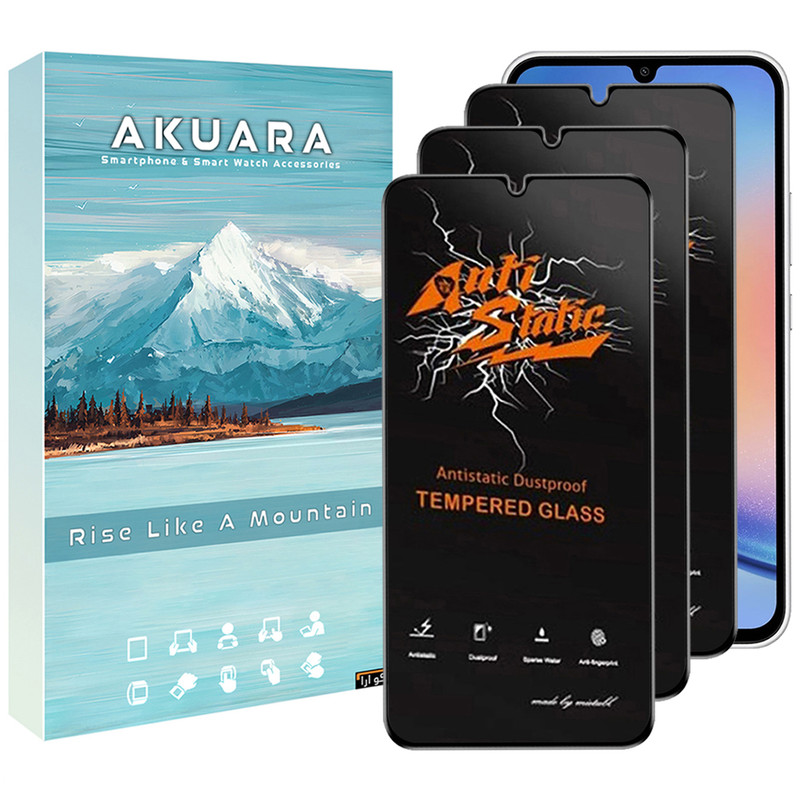 محافظ صفحه نمایش آنتیاستاتیک آکوآرا مدل Antistatic AKU مناسب برای گوشی موبایل سامسونگ Galaxy A04 Core / A23 مجموعه سه عددی