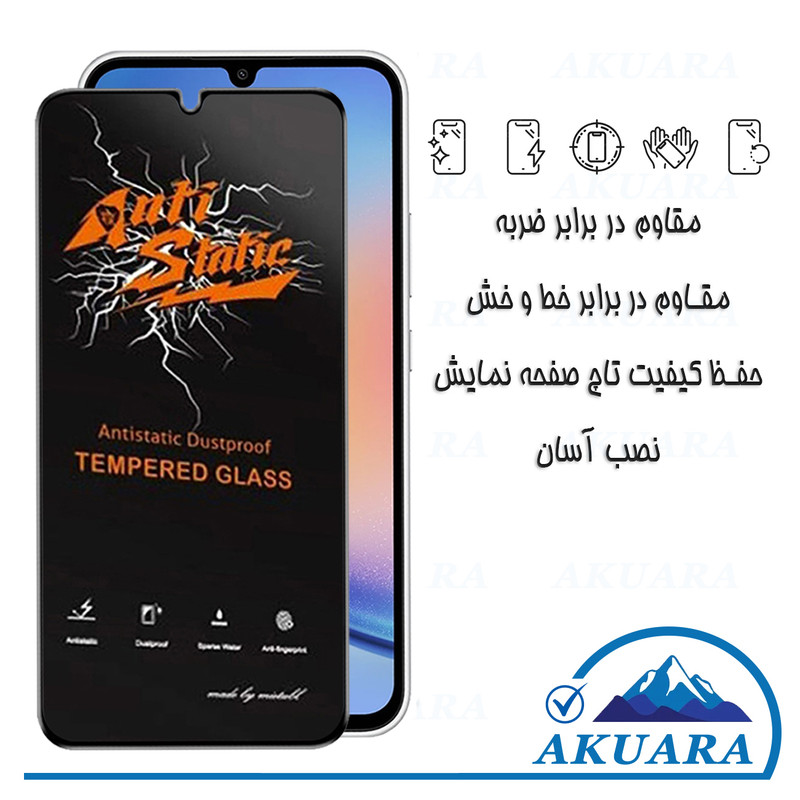 محافظ صفحه نمایش آنتیاستاتیک آکوآرا مدل Antistatic AKU مناسب برای گوشی موبایل سامسونگ Galaxy A04 Core / A23 مجموعه سه عددی