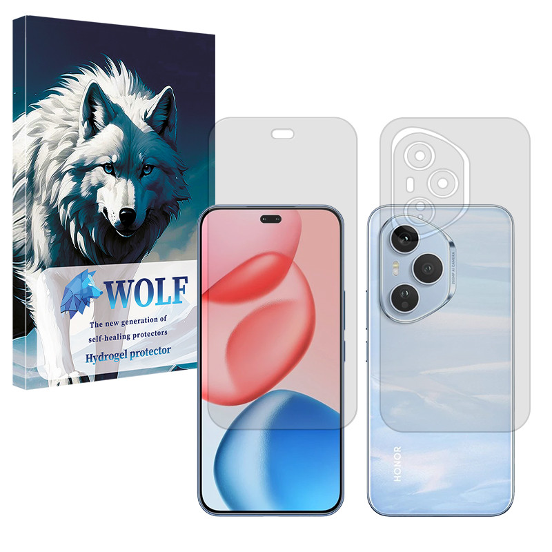 محافظ صفحه نمایش شفاف ولف مدل Tough مناسب برای گوشی موبایل آنر 400 Pro به همراه محافظ پشت گوشی