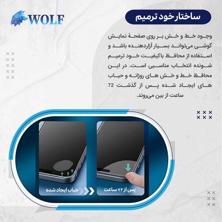 محافظ صفحه نمایش شفاف ولف مدل Tough مناسب برای گوشی موبایل آنر 400 Pro به همراه محافظ پشت گوشی