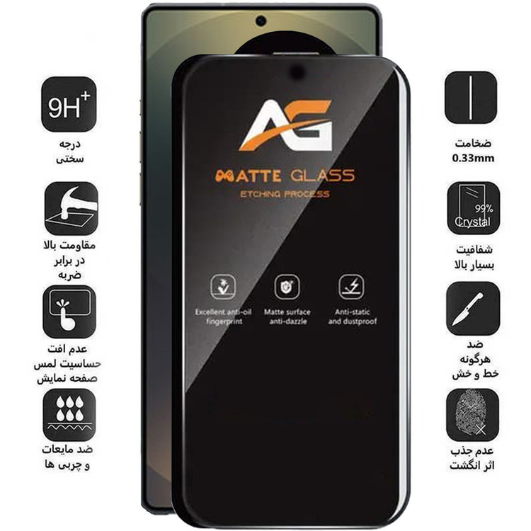 محافظ صفحه نمایش مات اپیکوی مدل AG Matte Etching مناسب برای گوشی موبایل سامسونگ Galaxy S25 Ultra
