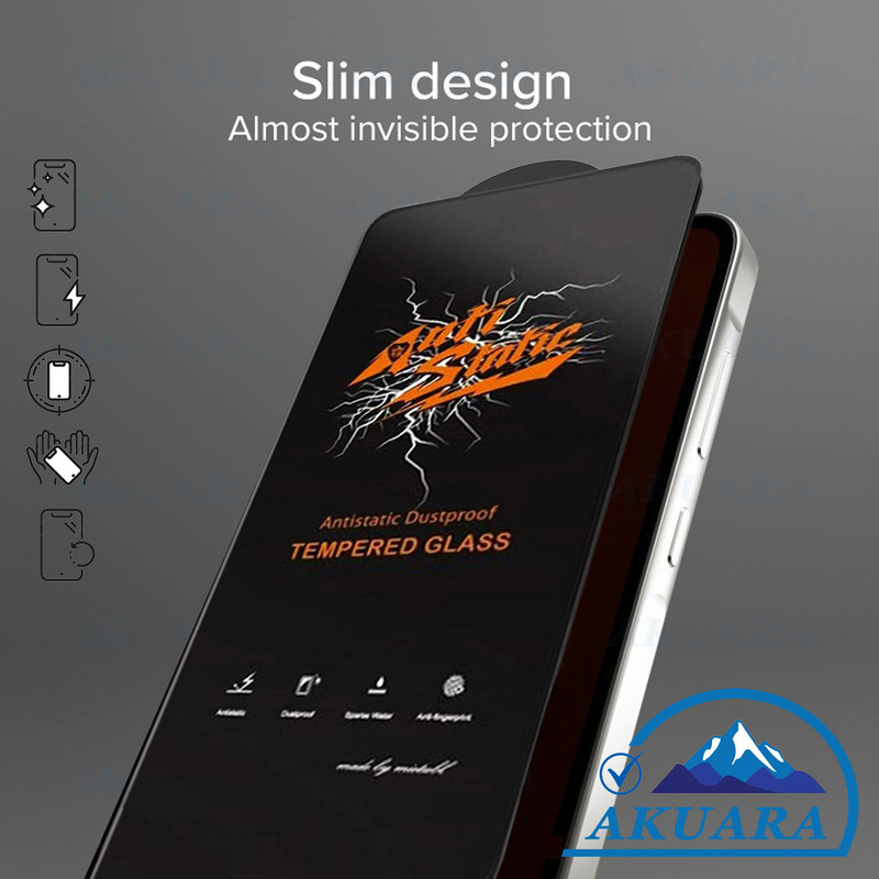 محافظ صفحه نمایش آکوآرا مدل Antistatic AKU مناسب برای گوشی موبایل اپل Iphone 14 Pro Max مجموعه دو عددی