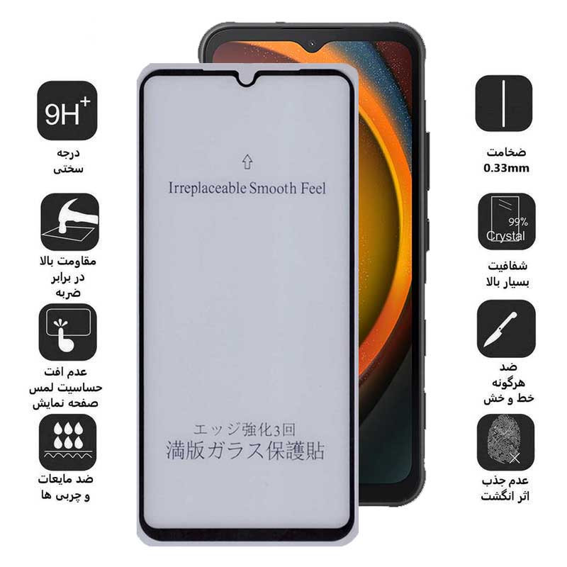 محافظ صفحه نمایش مات بوف مدل 5D-Matte مناسب برای گوشی موبایل سامسونگ Galaxy Xcover7 / A14 4G/5G