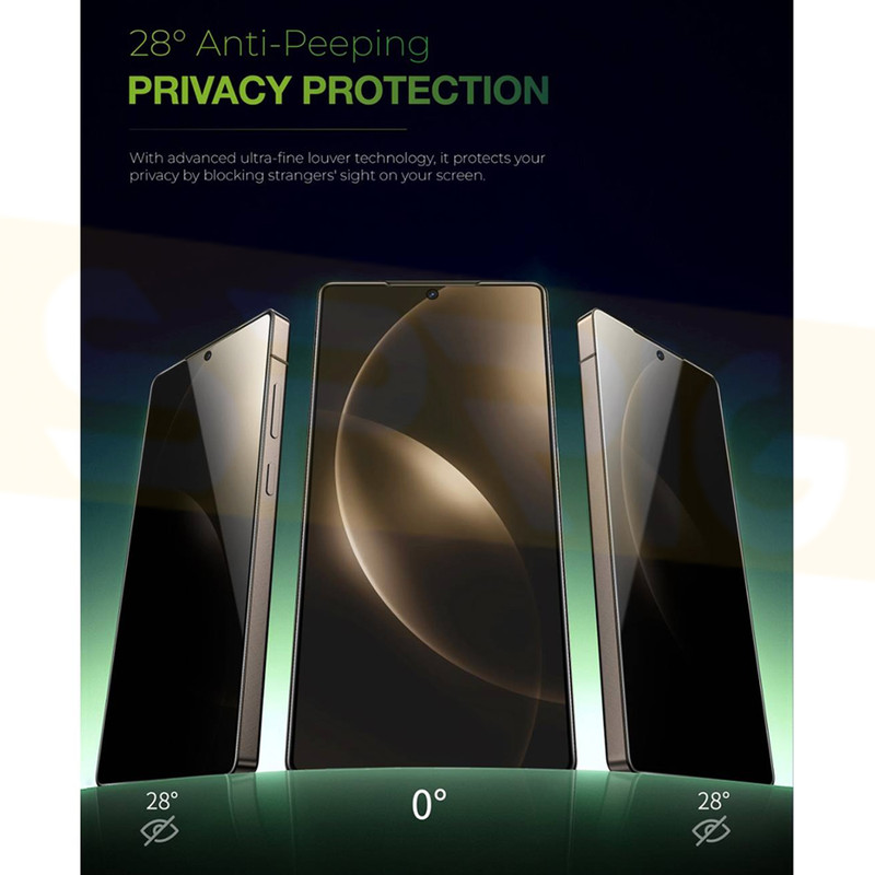 محافظ صفحه نمایش حریم شخصی اسپریگ مدل Privacy مناسب برای گوشی موبایل سامسونگ Galaxy S25 Ultra