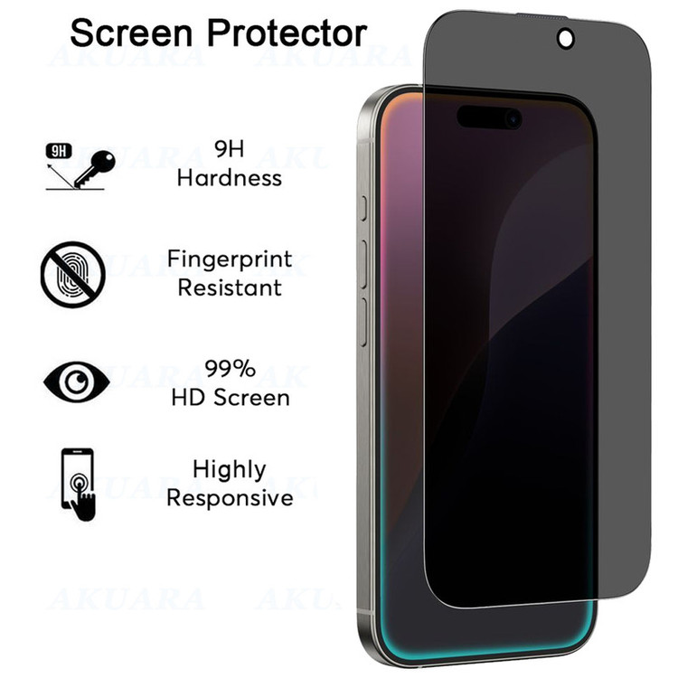 محافظ صفحه نمایش حریم شخصی آکوآرا مدل Prv AKU مناسب برای گوشی موبایل اپل iPhone 14 مجموعه سه عددی
