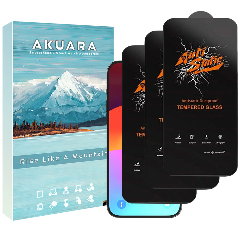 محافظ صفحه نمایش آکوآرا مدل Antistatic AKU مناسب برای گوشی موبایل اپل iPhone 13 / 13 Pro مجموعه سه عددی