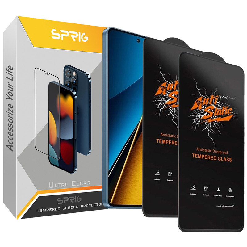 محافظ صفحه نمایش اسپریگ مدل Antistatic_MTB مناسب برای گوشی موبایل شیائومی Poco X7 Pro بسته دو عددی