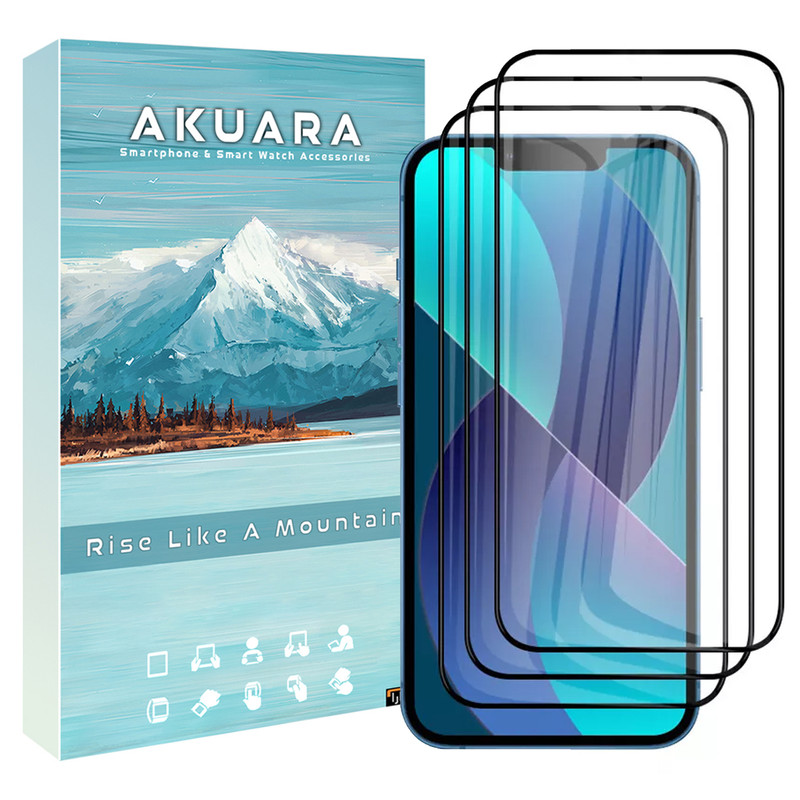 محافظ صفحه نمایش آکوآرا مدل AKU fl3 مناسب برای گوشی موبایل اپل iPhone 13 / 13 Pro / 14 مجموعه سه عددی