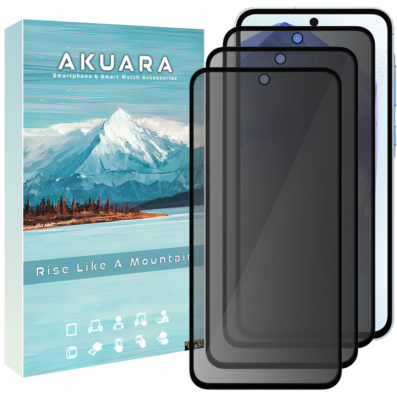 محافظ صفحه نمایش حریم شخصی آکوآرا مدل PRV AKU مناسب برای گوشی موبایل سامسونگ Galaxy A53 / A55 / M35 مجموعه سه عددی