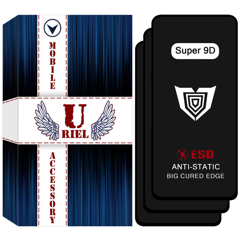 محافظ صفحه نمایش یوریل مدل گلس Super 9D مناسب برای گوشی موبایل شیائومی Redmi Note 14 4G بسته سه عددی