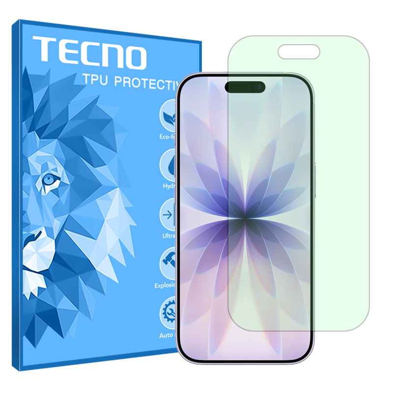 محافظ صفحه نمایش تکنو مدل گرین لایت مناسب برای گوشی موبایل اپل iPhone 17