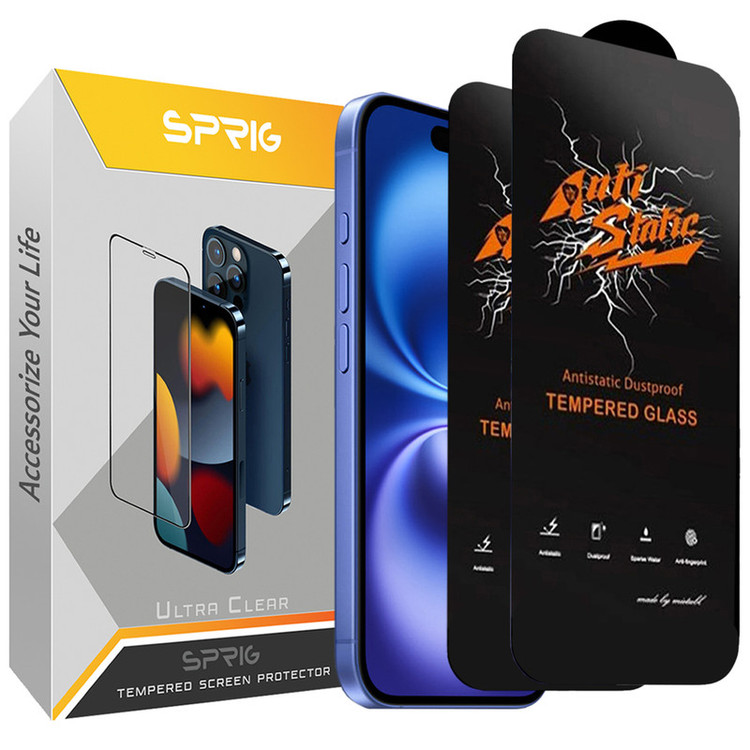 محافظ صفحه نمایش آنتی استاتیک اسپریگ مدل Antistatic_MTB مناسب برای گوشی موبایل اپل Iphone 11/XR بسته دو عددی