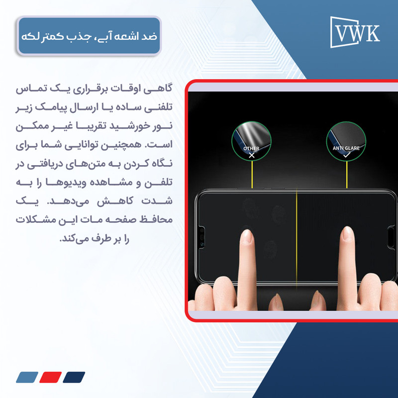 محافظ صفحه نمایش مات وی دبلیو کی مدل Tough مناسب برای گوشی موبایل آنر 400 Lite