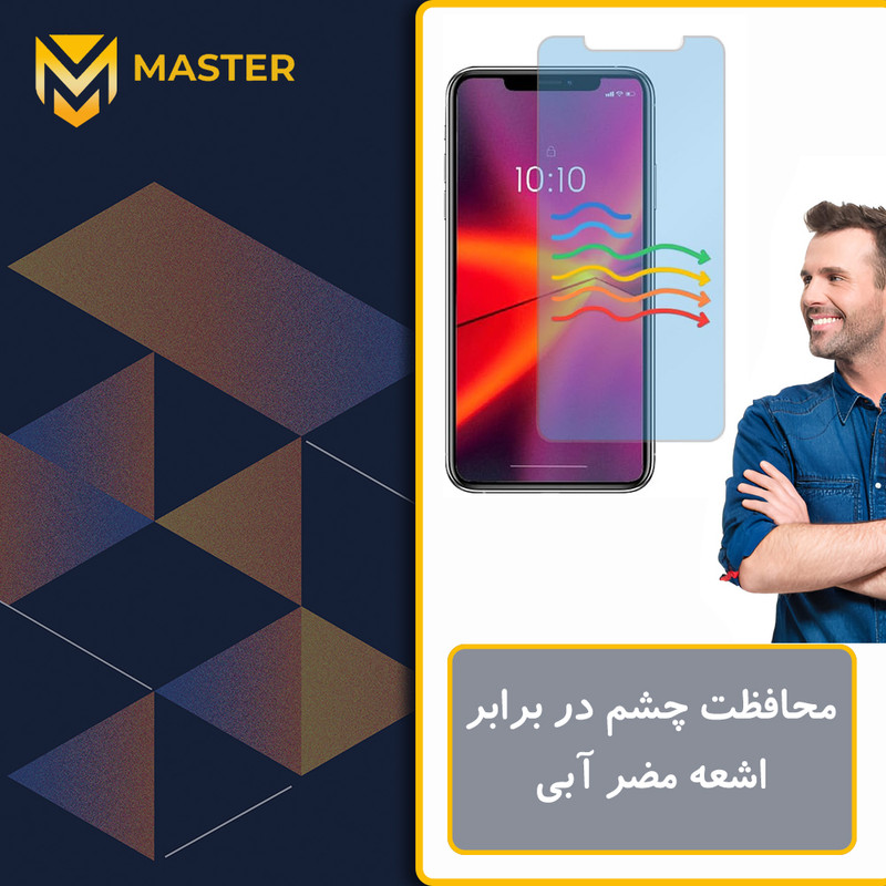 محافظ صفحه نمایش مات آنتی بلو مستر مدل Resistant مناسب برای گوشی موبایل اپل iPhone 17