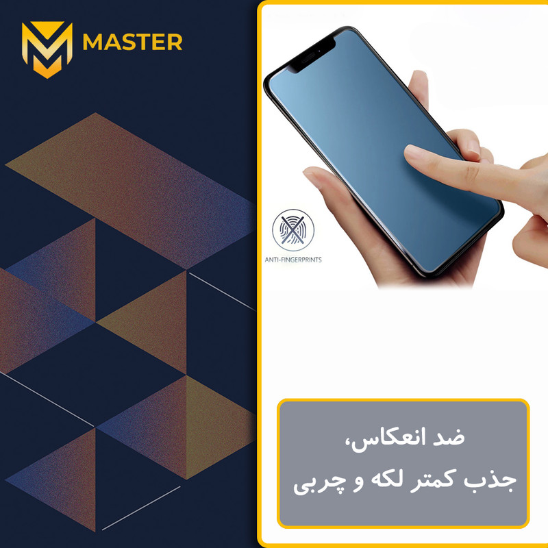 محافظ صفحه نمایش مات آنتی بلو مستر مدل Resistant مناسب برای گوشی موبایل اپل iPhone 17