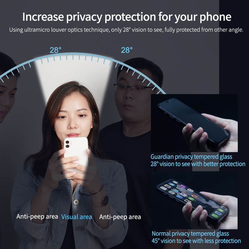 محافظ صفحه نمایش حریم شخصی بوف مدل Privacy-Pro مناسب برای گوشی موبایل اپل Iphone 13