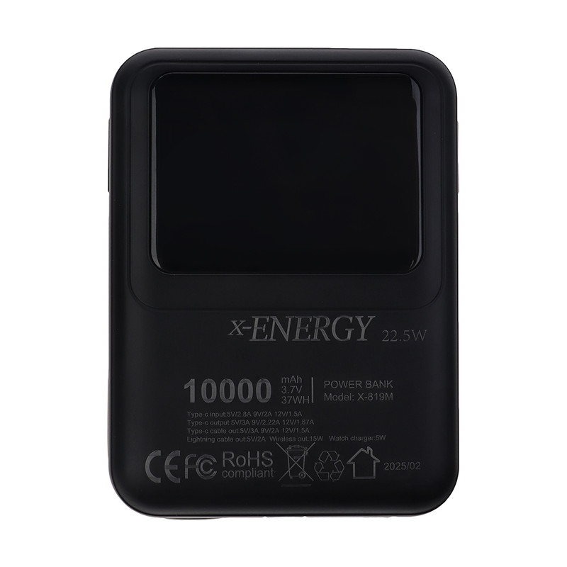 پاوربانک ایکس انرژی مدل X-819M 22.5W ظرفیت 10000 میلی آمپر ساعت