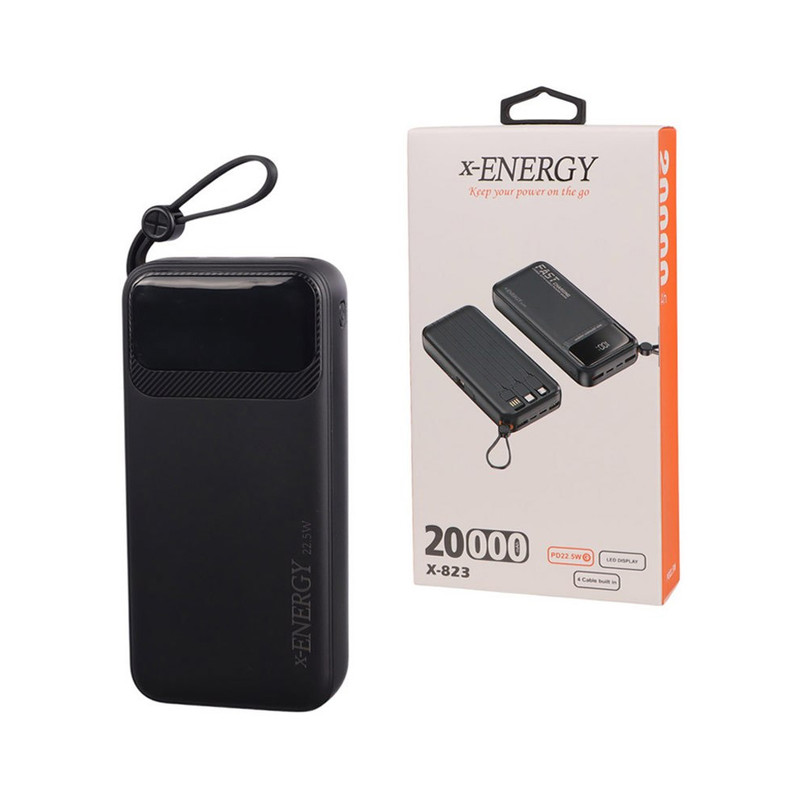 پاوربانک 22.5 وات ایکس انرژی مدل X-823 ظرفیت 20000 میلی آمپر ساعت