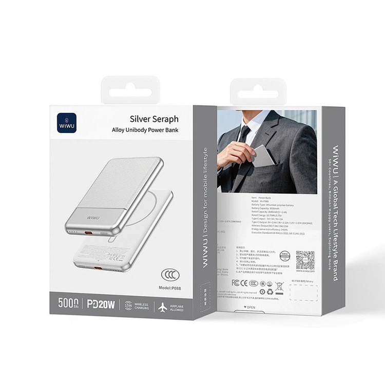 پاوربانک 20 وات ویوو مدل Wi-P088 ظرفیت 5000 میلیآمپرساعت