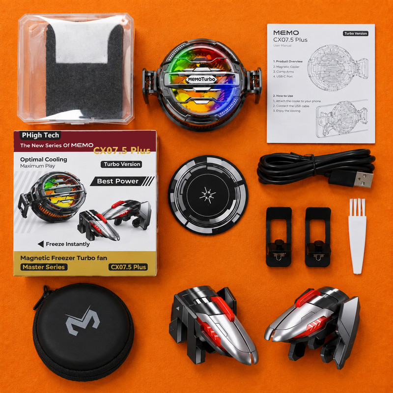 خنک کننده گوشی موبایل پی های تک مدل Turbo CX07.5 Plus به همراه دسته بازی تریگر