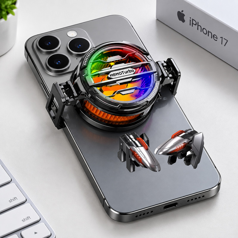 خنک کننده گوشی موبایل پی های تک مدل Turbo CX07.5 Plus به همراه دسته بازی تریگر