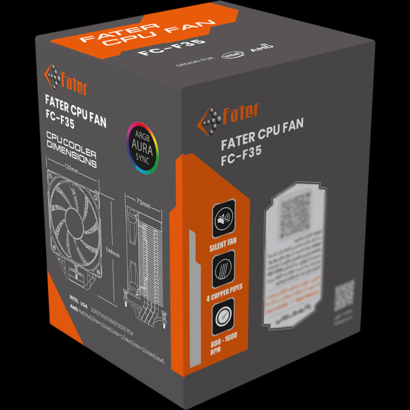 خنک کننده پردازنده فاطر مدل CPU Fan F35
