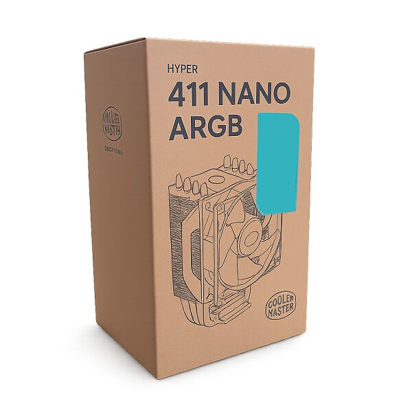 خنککننده پردازنده بادی کولر مستر مدل HYPER 411 NANO ARGB