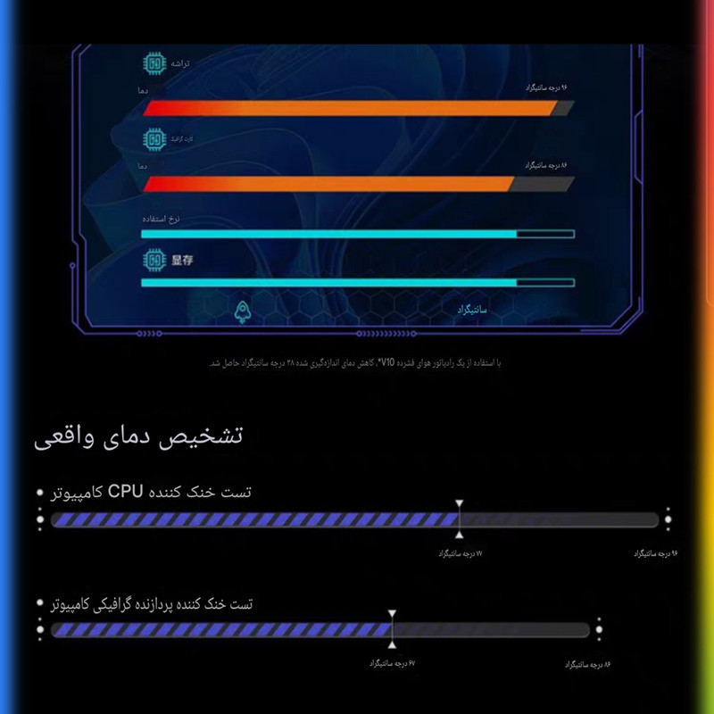 پایه خنککننده لپتاپ کوتتسی مدل Z33 دارای هشت عدد فن مناسب برای لپ تاپهای 12.1 تا 17.1 اینچی و بزرگتر