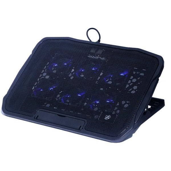 پایه خنککننده لپتاپ ایکس فورتک مدل xt-066 دارای شش عدد فن مناسب برای لپ تاپهای 17.1 اینچی و بزرگتر