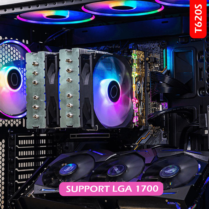 خنک کننده پردازنده کولر مستر مدل T620s ARGB LGA1700