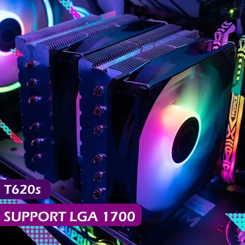 خنک کننده پردازنده کولر مستر مدل T620s ARGB LGA1700