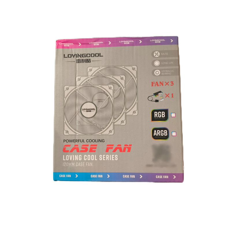 فن کیس لاوینگ کول مدل YM-1200 BLACK-ARGB-3 in 1 package