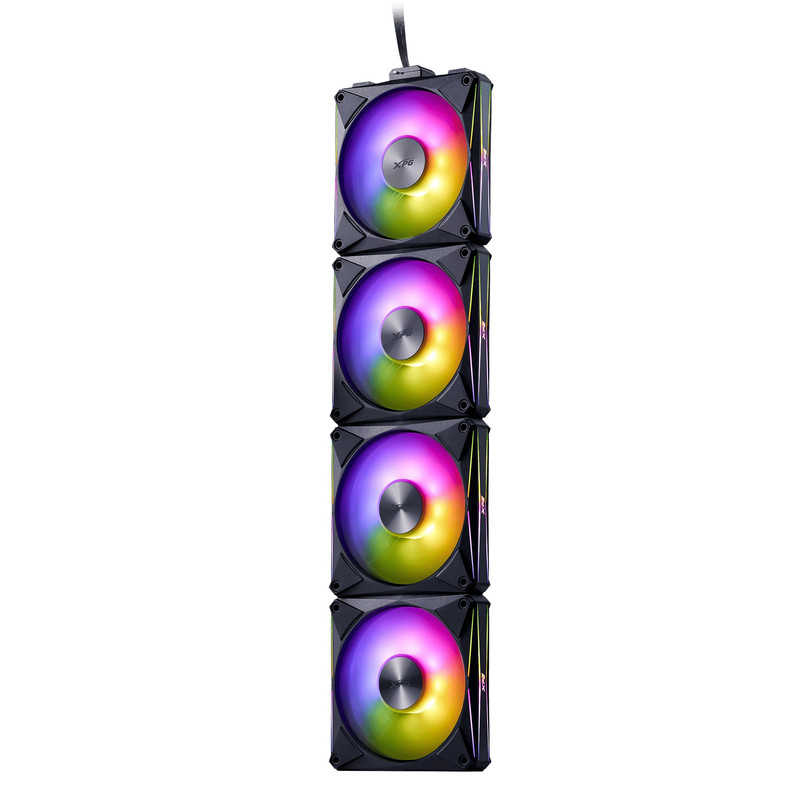 فن کیس ای دیتا ایکس پی جی مدل HURRICANE MAG 120 ARGB PWM 4IN1 بسته 4 عددی