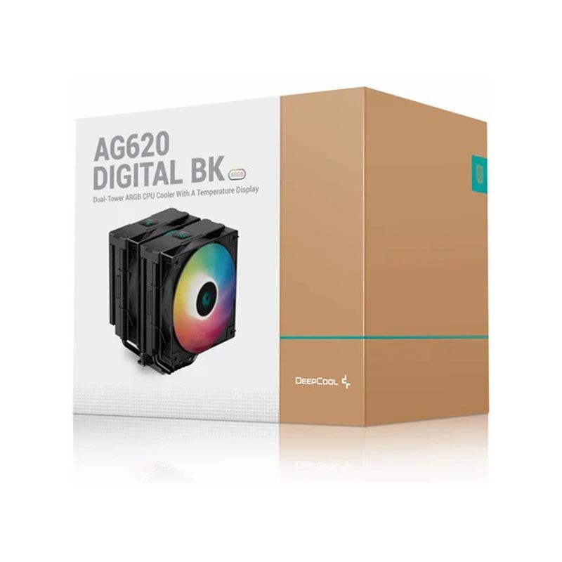 خنک کننده پردازنده دیپ کول مدل AG620 DIGITAL BK ARGB