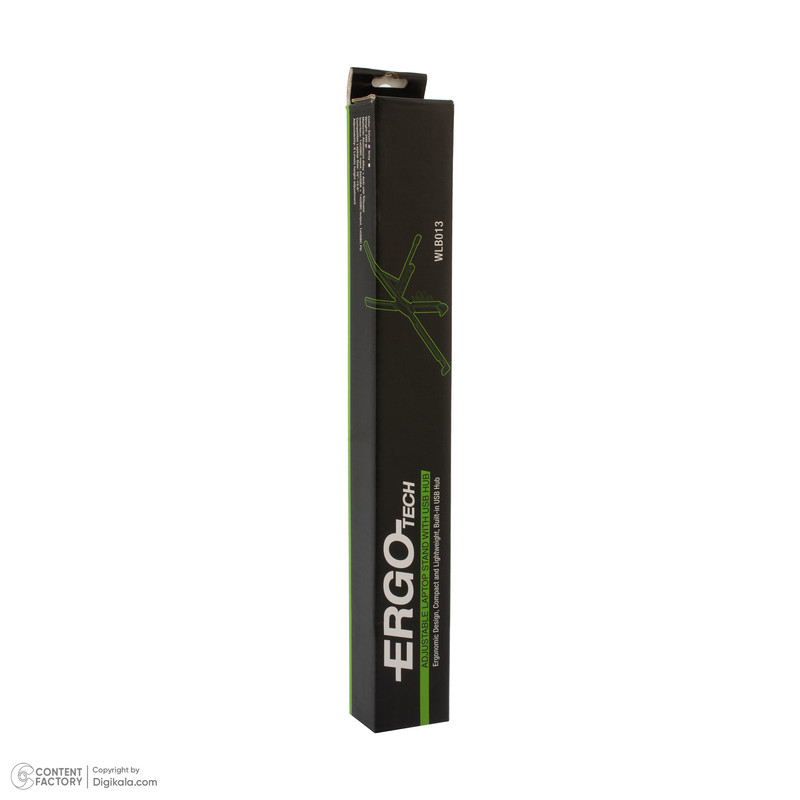 پایه نگهدارنده لپ تاپ ارگو مدل WLB013، دارای پورت ورودی USB-C، پورت خروجی USB-C، پورت USB-C PD و دو پورت USB-A