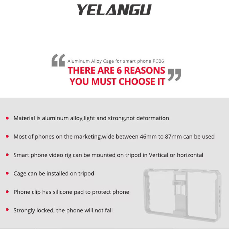نگهدارنده موبایل یلانگو مدل Aluminum Alloy Cage